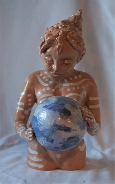 Skulptur mit dem Titel "Désolation" von Isabelle Zwang, Original-Kunstwerk, Keramik