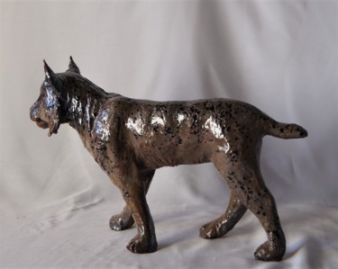 Sculpture intitulée "Lynx" par Isabelle Zwang, Œuvre d'art originale, Céramique