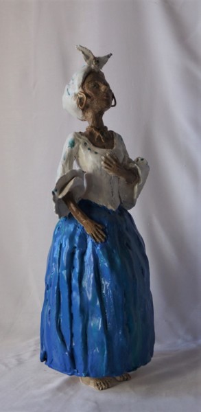Skulptur mit dem Titel "Bahianina" von Isabelle Zwang, Original-Kunstwerk, Keramik