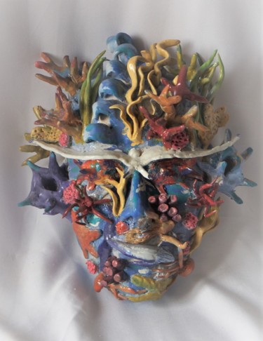 Sculpture titled "L'eau" by Isabelle Zwang, Original Artwork, Ceramics