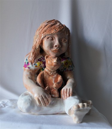Skulptur mit dem Titel "Réconfort" von Isabelle Zwang, Original-Kunstwerk, Keramik