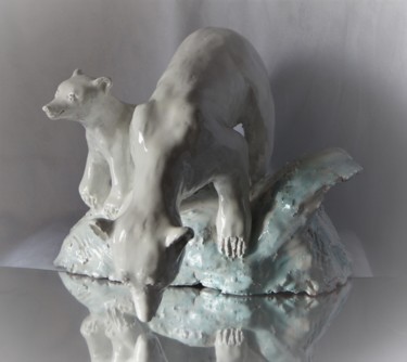 Sculpture titled "Reflet" by Isabelle Zwang, Original Artwork, Ceramics