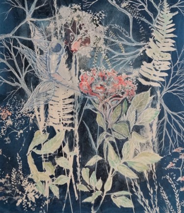 「Le bouquet」というタイトルの絵画 Isabelle Zwangによって, オリジナルのアートワーク, 水彩画