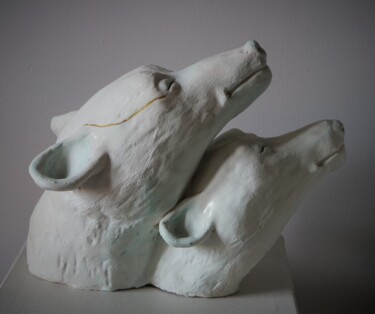 Sculpture titled "OURSES" by Isabelle Zwang, Original Artwork, Ceramics