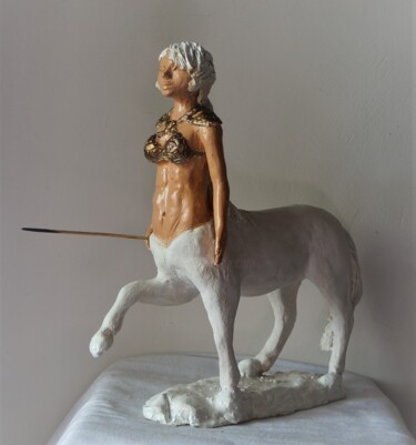 Скульптура под названием "FEMME CENTAURE" - Isabelle Zwang, Подлинное произведение искусства, Керамика