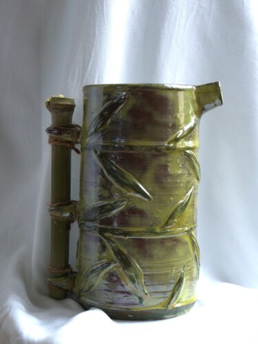 Sculpture titled "PICHET " bambou"" by Isabelle Zwang, Original Artwork, Ceramics