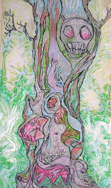 Peinture intitulée "arbre.jpg" par Isabelle Bardin, Œuvre d'art originale, Pastel
