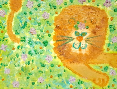 Painting titled "HAPPY LION by CARLA…" by Isabelle Berner, Original Artwork