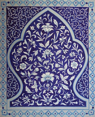 Pintura intitulada "Arabesques" por Isabelle Blanchon, Obras de arte originais, Tinta