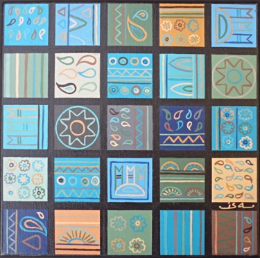 Mémoration 5 Painting titled "Mémoration 5" by Isabelle Blanchon, Original Art, Acrylic Mounted on Stretcher frame