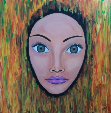 Peinture intitulée "Jade" par Isalyne, Œuvre d'art originale, Acrylique