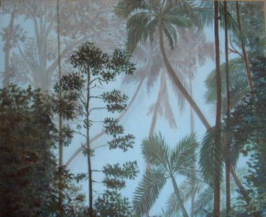 Painting titled "Rainforest" by Isabelle Dumorel, Original Artwork