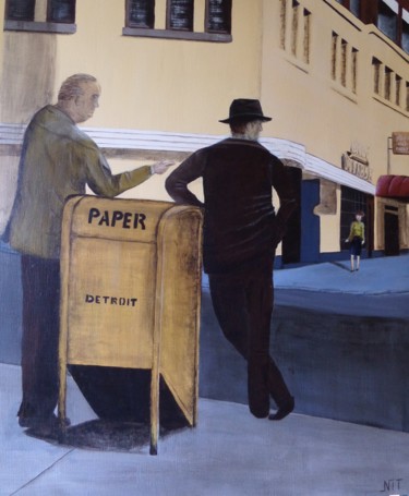 Peinture intitulée "Le débat II" par Isabelle Gaudefroy Nit, Œuvre d'art originale, Acrylique