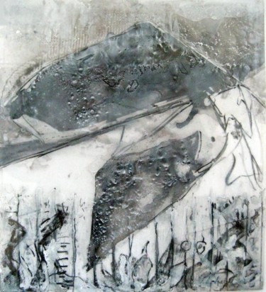 Peinture intitulée "Montagne feuille" par Isabelle Labat, Œuvre d'art originale