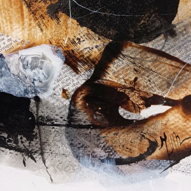 Peinture intitulée "Fil de pluie ... (3)" par Isabelle Mignot, Œuvre d'art originale, Autre
