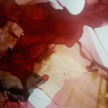 Peinture intitulée "De deux cordes une…" par Isabelle Mignot, Œuvre d'art originale, Encre