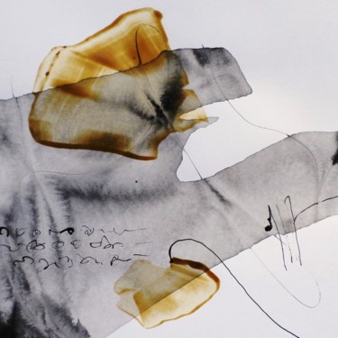 Painting titled "Sous l'effet d'un m…" by Isabelle Mignot, Original Artwork, Ink