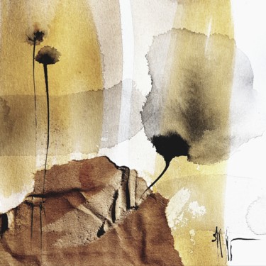 Painting titled "Terra nostrat (8)" by Isabelle Mignot, Original Artwork, Ink