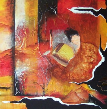 Peinture intitulée "Eclair de lucidité" par Isabelle Mignot, Œuvre d'art originale, Huile