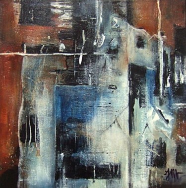 Painting titled "abstrait7" by Isabelle Mignot, Original Artwork, Oil