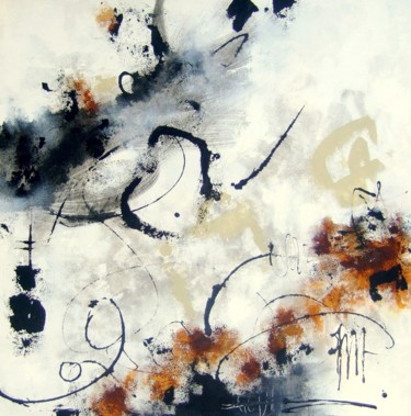 Painting titled "Soul's vibrations 3" by Isabelle Mignot, Original Artwork, Oil