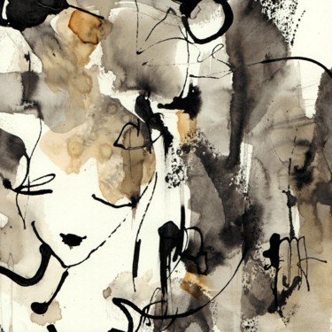 Peinture intitulée "The journey 25" par Isabelle Mignot, Œuvre d'art originale, Encre