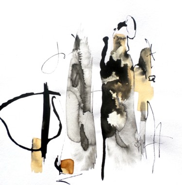 Peinture intitulée "The journey 34" par Isabelle Mignot, Œuvre d'art originale, Encre