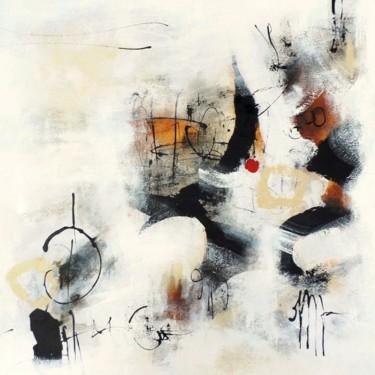 Картина под названием "Soul's vibrations 17" - Isabelle Mignot, Подлинное произведение искусства, Масло