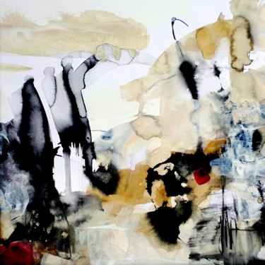 Peinture intitulée "Entre nous (2)" par Isabelle Mignot, Œuvre d'art originale, Encre