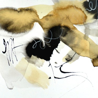 Painting titled "Au fil de nous (52)" by Isabelle Mignot, Original Artwork, Ink