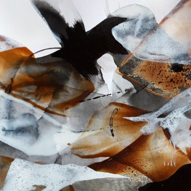Peinture intitulée "Un mot sur le vent…" par Isabelle Mignot, Œuvre d'art originale, Acrylique