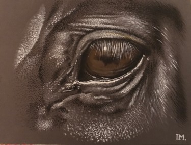Peinture intitulée "Horse n°7" par Isabelle Molinard, Œuvre d'art originale, Acrylique