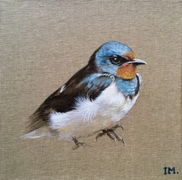 Картина под названием "Série oiseaux n 21" - Isabelle Molinard, Подлинное произведение искусства, Акрил