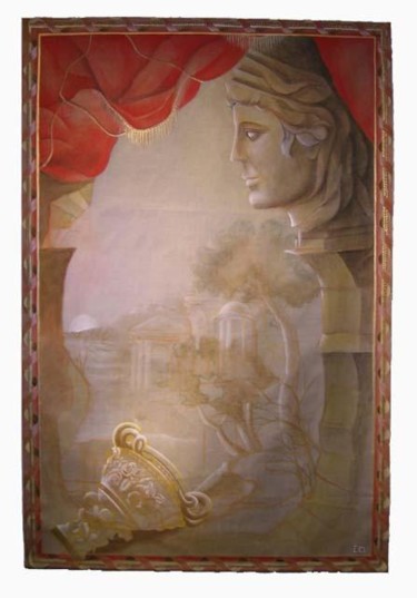 Painting titled "Inachevée" by Isabelle Molinard, Original Artwork, Oil