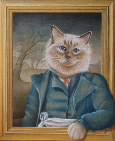 Painting titled "Theodore" by Isabelle Molinard, Original Artwork, Oil