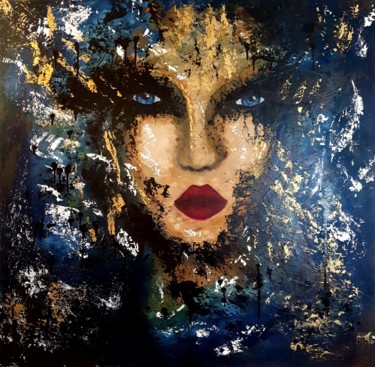 Painting titled "Lili" by Im, Original Artwork, Acrylic Mounted on Wood Stretcher frame