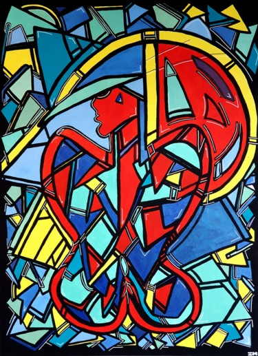 Solitude Peinture intitulée "Solitude" par Im, Œuvre d'art originale, Acrylique Monté sur Châssis
