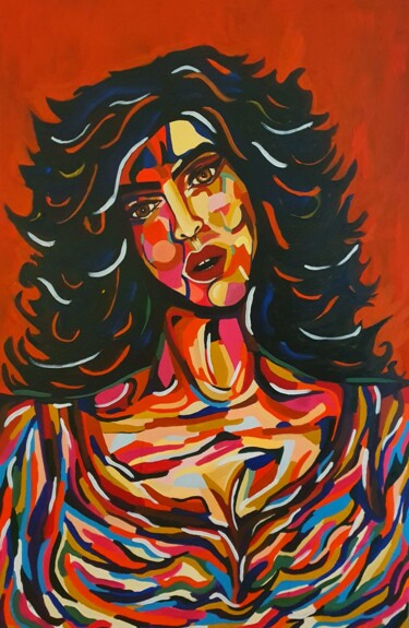 Painting titled "Monica" by Im, Original Artwork, Oil