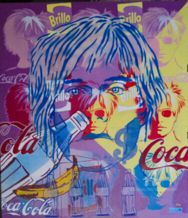 Peinture intitulée "Warhol" par Murzo, Œuvre d'art originale, Acrylique Monté sur Châssis en bois