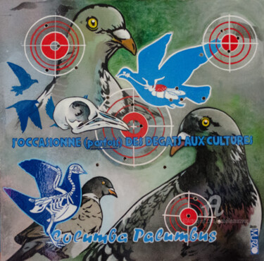 Pintura titulada "Le pigeon ramier -…" por Murzo, Obra de arte original, Acrílico
