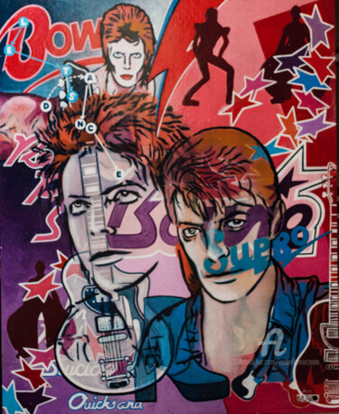 Pintura titulada "David Bowie" por Murzo, Obra de arte original, Acrílico Montado en Bastidor de camilla de madera