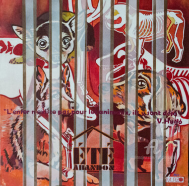 Malerei mit dem Titel "Tellement mal aimés…" von Murzo, Original-Kunstwerk, Acryl Auf Keilrahmen aus Holz montiert