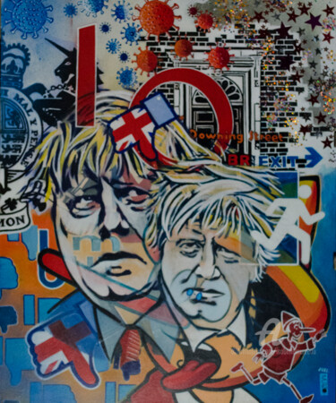 Malarstwo zatytułowany „Boris(nocchio)” autorstwa Murzo, Oryginalna praca, Akryl Zamontowany na Drewniana rama noszy