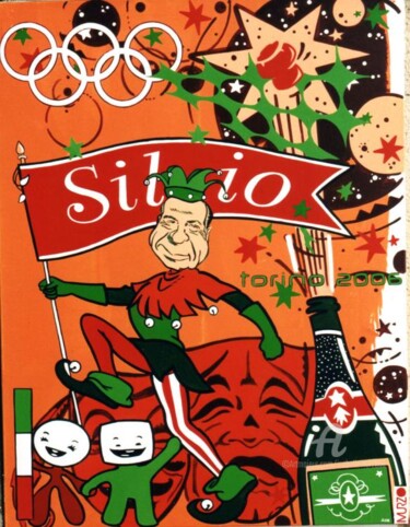 Картина под названием "Made in Italia - Si…" - Murzo, Подлинное произведение искусства, Акрил Установлен на Деревянная рама…