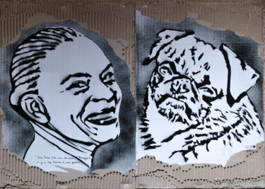 Schilderij getiteld "Christiane Taubira…" door Murzo, Origineel Kunstwerk, Graffiti Gemonteerd op Houten paneel