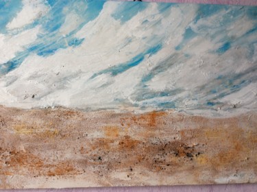 Pittura intitolato "la plage" da Isabelle Mangin-Lenglet, Opera d'arte originale, Olio