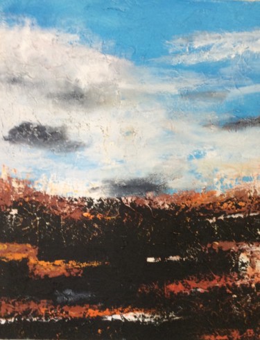 Peinture intitulée "terre brulée" par Isabelle Mangin-Lenglet, Œuvre d'art originale, Huile