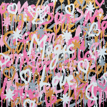 Magic Love Peinture intitulée "Magic Love" par Isabelle Pelletane, Œuvre d'art originale, Acrylique Monté sur Châssis en bois