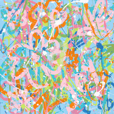 Vegetal Land 2 Peinture intitulée "Vegetal Land 2" par Isabelle Pelletane, Œuvre d'art originale, Acrylique Monté sur Châssis en bois