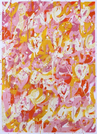 Love love 7 Peinture intitulée "Love love 7" par Isabelle Pelletane, Œuvre d'art originale, Acrylique